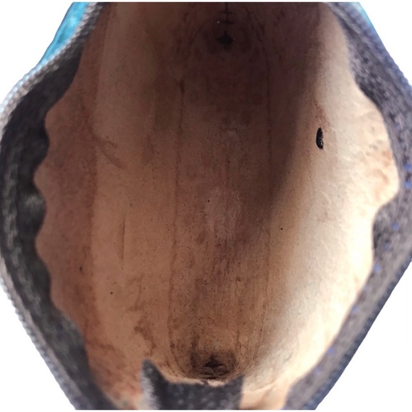 1 LEFT! Genuine Leather Handmade Handcrafted Hummingbird Wristlet Pouch - Picture 4 of 4